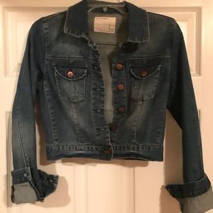 Life in progress denim crop jacket
